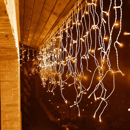 SOPLE 500 LED LAMPKI BIAŁY CIEPŁY + FLASH 23m GIRLANDA Świąteczna Kurtyna