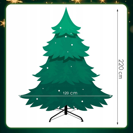 SOSNA KANADYJSKA 220 cm CHOINKA BIAŁE KOŃCE SZTUCZNA PIĘKNA GĘSTA PIĘKNA