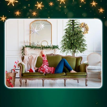 ŚWIERK PE ALASKA NA PNIU CHOINKA JAK ŻYWA SZTUCZNA 150cm PIĘKNY GĘSTY