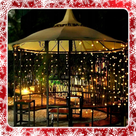 LAMPKI CHOINKOWE KULKI 200LED ZEWNĘTRZNE WEWNĘTRZNE BIAŁY CIEPŁY BAJKOWE