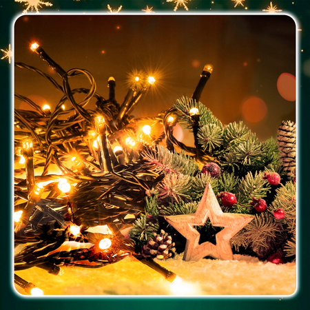 ŁAŃCUCH ŚWIETLNY 576 LED GIRLANDA LAMPKI CHOINKOWE BIAŁY CIEPŁY JEŻYK