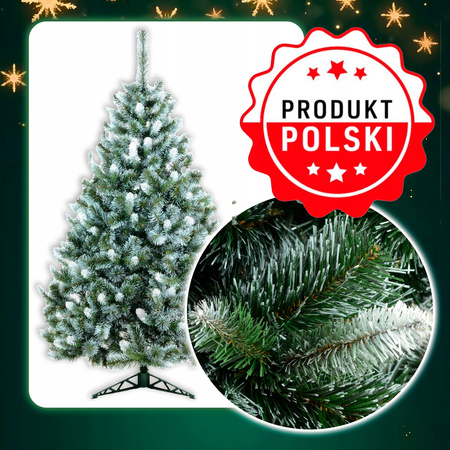 SOSNA KANADYJSKA 180 cm CHOINKA ZIELONO BIAŁE KOŃCE SZTUCZNA PIĘKNA GĘSTA