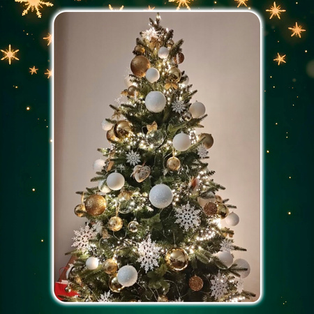 ŁAŃCUCH ŚWIETLNY 576 LED GIRLANDA LAMPKI CHOINKOWE BIAŁY CIEPŁY JEŻYK