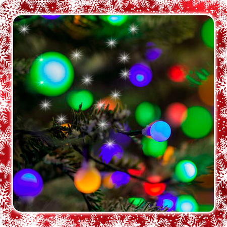 LAMPKI CHOINKOWE KULKI 200LED ZEWNĘTRZNE WEWNĘTRZNE MULTIKOLOR MAT BAJKOWE