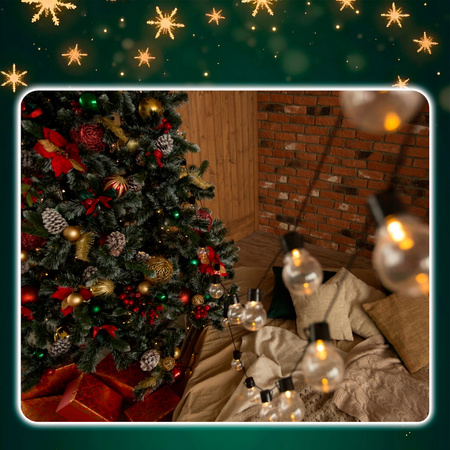 SOSNA KANADYJSKA 180 cm CHOINKA ZIELONO BIAŁE KOŃCE SZTUCZNA PIĘKNA GĘSTA