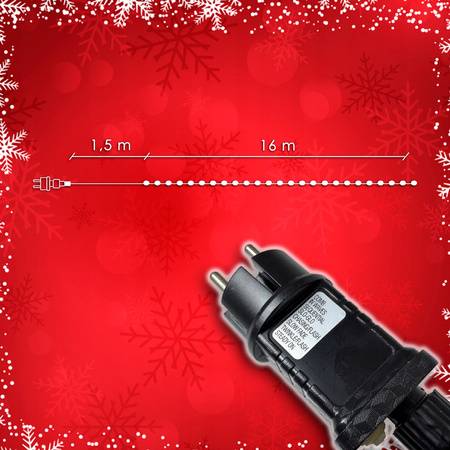 LAMPKI CHOINKOWE KULKI 200LED ZEWNĘTRZNE WEWNĘTRZNE BIAŁY CIEPŁY BAJKOWE