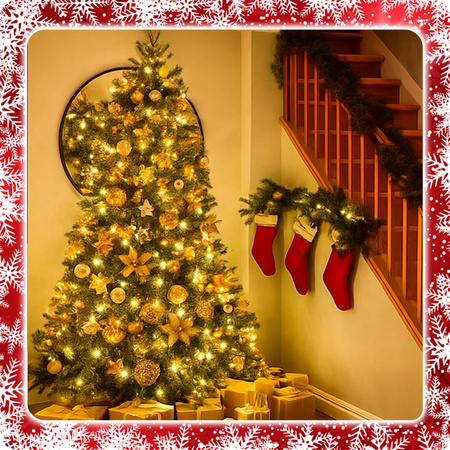 LAMPKI CHOINKOWE 500 LED ZEWNĘTRZNE WEWNĘTRZNE 40m KOLOR BIAŁY CIEPŁY 8 fun