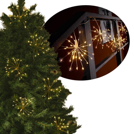 Łańcuch świetlny 100 led lampki choinkowe kolor biały ciepły wewnętrzne