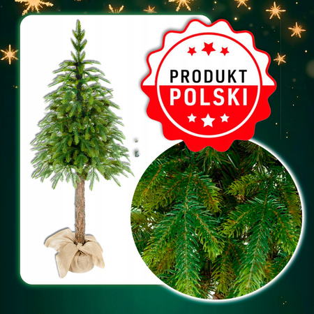 ŚWIERK PE ALASKA NA PNIU CHOINKA JAK ŻYWA SZTUCZNA 150cm PIĘKNY GĘSTY