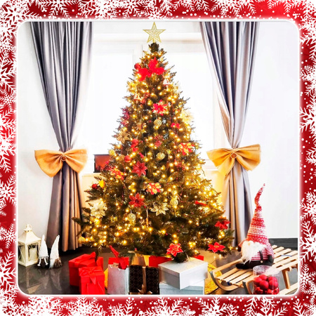 LAMPKI CHOINKOWE 500 LED ZEWNĘTRZNE WEWNĘTRZNE 40m KOLOR BIAŁY CIEPŁY 8 fun