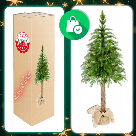 ŚWIERK PE ALASKA NA PNIU CHOINKA JAK ŻYWA SZTUCZNA 150cm PIĘKNY GĘSTY