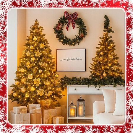 LAMPKI CHOINKOWE 500 LED ZEWNĘTRZNE WEWNĘTRZNE 40m KOLOR BIAŁY CIEPŁY 8 fun