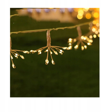 Łańcuch świetlny 100 led lampki choinkowe kolor biały ciepły wewnętrzne