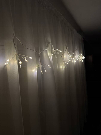 Łańcuch świetlny 100 led lampki choinkowe kolor biały ciepły wewnętrzne