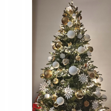 ŁAŃCUCH ŚWIETLNY 576 LED GIRLANDA LAMPKI CHOINKOWE BIAŁY CIEPŁY JEŻYK