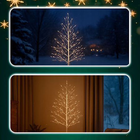 DRZEWKO 960 LED OZDOBNE PREMIUM ŚWIĄTECZNE ŚWIECĄCE BIAŁY CIEPŁY 150 cm XL