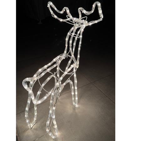 Renifer świąteczny 144 LED świetlna dekoracja ozdoba do ogrodu biały ciepły