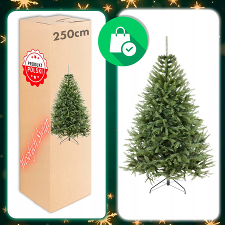 CHOINKA SZTUCZNA PREMIUM PE ŚWIERK PE JAK ŻYWY 3D 250 CM GĘSTA