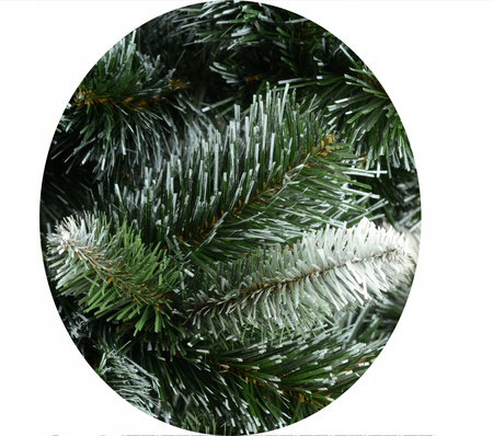 SOSNA KANADYJSKA 180 cm CHOINKA ZIELONO BIAŁE KOŃCE SZTUCZNA PIĘKNA GĘSTA