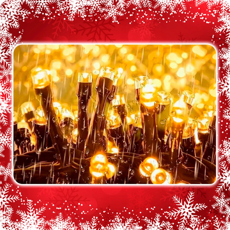 LAMPKI CHOINKOWE 500 LED ZEWNĘTRZNE WEWNĘTRZNE 40m KOLOR BIAŁY CIEPŁY 8 fun