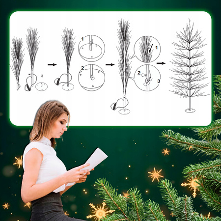 DRZEWKO 960 LED OZDOBNE PREMIUM ŚWIĄTECZNE ŚWIECĄCE BIAŁY CIEPŁY 150 cm XL