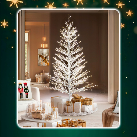 DRZEWKO 960 LED OZDOBNE PREMIUM ŚWIĄTECZNE ŚWIECĄCE BIAŁY CIEPŁY 150 cm XL