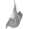 Jasno szary fotel hamak brazylijski huśtawka ogrodowa + poduszki