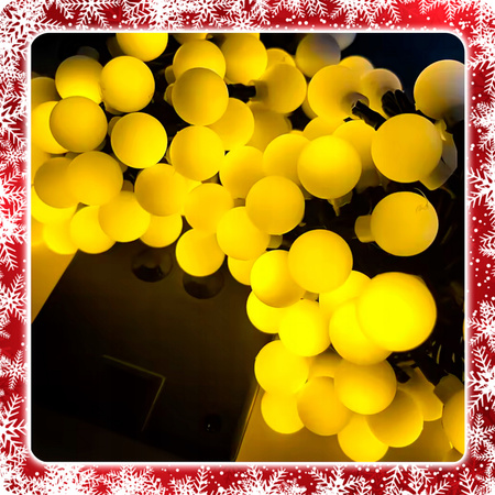 LAMPKI CHOINKOWE KULKI 200LED ZEWNĘTRZNE WEWNĘTRZNE BIAŁY CIEPŁY BAJKOWE