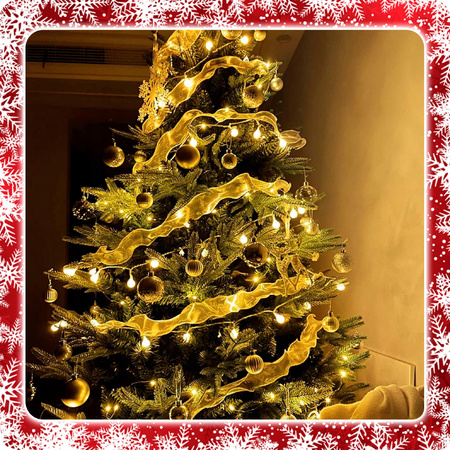 LAMPKI CHOINKOWE KULKI 200LED ZEWNĘTRZNE WEWNĘTRZNE BIAŁY CIEPŁY BAJKOWE