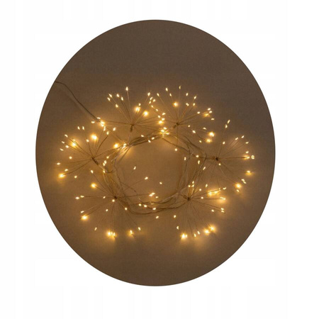 Łańcuch świetlny 100 led lampki choinkowe kolor biały ciepły wewnętrzne