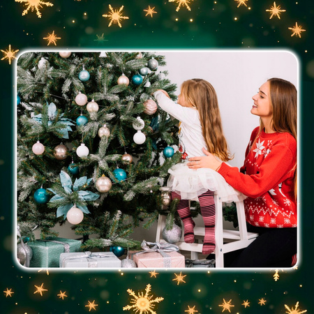 SOSNA KANADYJSKA 180 cm CHOINKA ZIELONO BIAŁE KOŃCE SZTUCZNA PIĘKNA GĘSTA