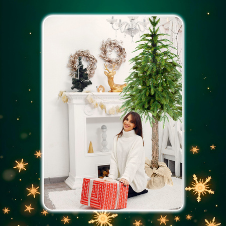 ŚWIERK PE ALASKA NA PNIU CHOINKA JAK ŻYWA SZTUCZNA 150cm PIĘKNY GĘSTY