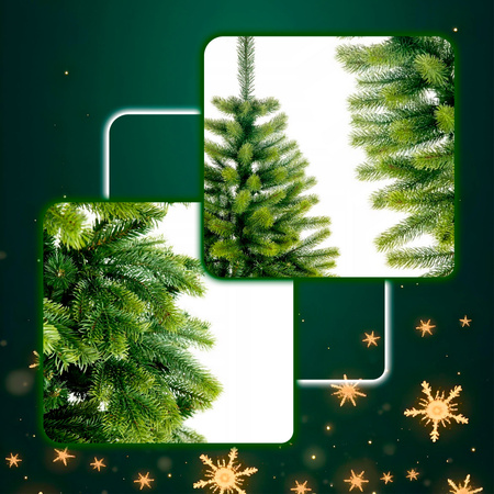 CHOINKA SZTUCZNA WĄSKA ŚWIERK PE SLIM Z GAŁĄZKAMI 220 CM JAK ŻYWY