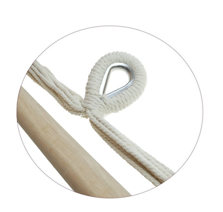 Beżowy fotel hamak brazylijski huśtawka + poduszki + hak