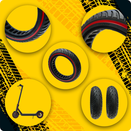 2 x Bezdętkowa Opona do hulajnogi elektrycznej Xiaomi Mija M365